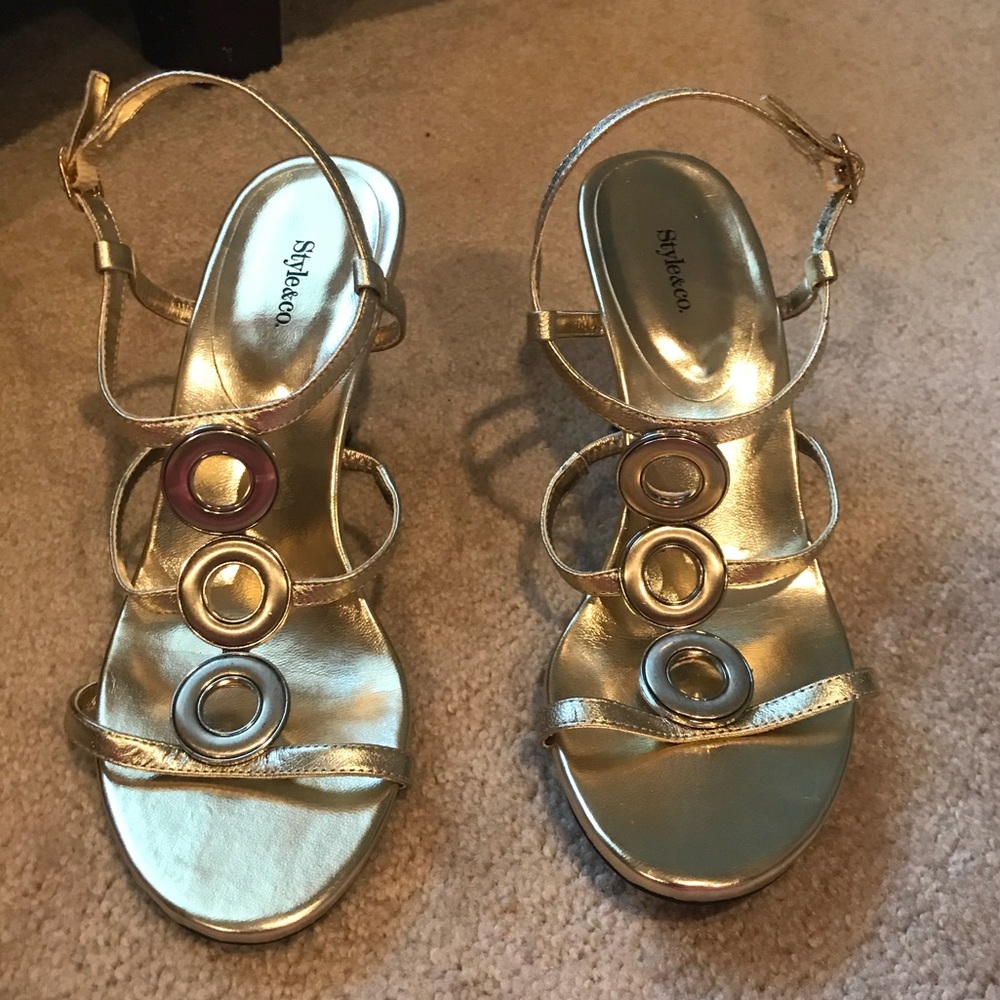 Gold Style&co. Heels